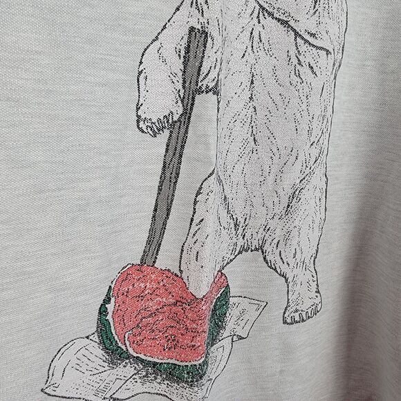 Go Slow Caravan Bear Watermelon Japan Streetwear Bear Gray T Shirt Men's Sz 5 M - Picture 6 of 12